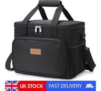 Leakproof 15L Black Cooling Lunch Box - Ideal for Office, School, and Travel