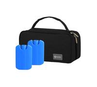 Leakproof Breastmilk Travel Carry Case with Ice Packs Storage Water Proofing Lining Oxford Fabric Nursing Bag for Outdoor Compact Breastfeeding Travel Case for Working Moms