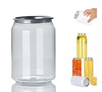 Leakproof Disposable Plastic Can Sealer Cups, 200-Pack with Aluminum Lids, for Boba, Smoothie, Compatible with Can Sealing Machine