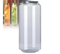 Leakproof Disposable Plastic Can Sealer Cups with Aluminum Lids, 200-Pack, PET Beverage Bottles for Boba and Smoothies, Compatible with Can Sealing Machine, 330ml