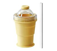 Leakproof Ice Ball Mold Cup, 325ml Reusable Maker with Straw Lid, Durable Foldable Build for Beverages, Stylish Home Gear with Functional Design, Cocktail Soda Accessory for Gym Office Travel Outdoor
