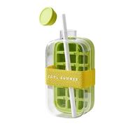 Leakproof Ice Cube Mold & My Crush Cup, Quick Demoulding, Easy Clean, Perfect for Juices & Beverages, Green, 21.7x10.8cm - Zero Touch Design