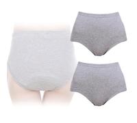 Leakproof Ladies Underwear, Leakproof Panties with Incontinence High Waisted, Cotton Washable Protection Briefs, Menstrual Panties2 Pcs,M