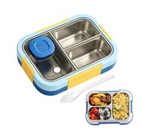 Leakproof Meal Prep Lunch Container Metal Box Sauce Cup Set
