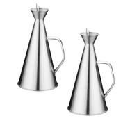 Leakproof Oil Dispenser Bottle, 500ml Stainless Steel Non Drip No Mess Pourer Drizzler for Olive Oil, Vinegar & Other Liquids, Kitchen BBQ Utensil, Pack of 2