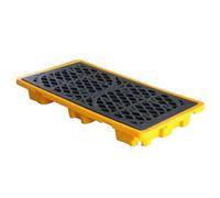 Leakproof Oil Spill Tray - Anti-Slip Containment Platform for Industrial and Garage Use - Durable Polyethylene Storage Solution