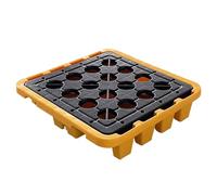 Leakproof Oil Spill Tray - Anti-Slip Containment Platform for Industrial and Garage Use - Durable Polyethylene Storage Solution