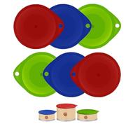 Leakproof Plastic Can Lids,can Covers,can Lids,pack of 6 | tin can covers lids,tin lids for cans,can lids for tins for Cats and Dogs,Dishwasher Safe(7.8×8.8cm)