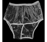 Leakproof Plastic Pants for Adult Diapers,Pull on Cover Pant Easy to Put on and Take Off,Incontinence Waterproof Plastic Cloth Diaper Cover,Leakproof Underwear Alternative,2XL,White