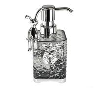 Leakproof Shampoo Dispenser 300ml Refillable Pump Bottle for Conditioner Lotion - Ergonomic ABS PET Design Bathroom Kitchen Travel Grey Silver(Transparent Gray)