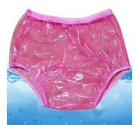 Leakproof Underwear for Incontinence Adult Low Noise Washable and Reusable Cloth Nappy Cover Plastic Pants Diaper Cover Unisex,XL,Pink