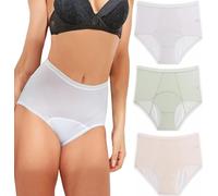 Leakproof Underwear for Women,High Waisted Period Pants Heavy Flow,Waterproof Underwear,Extra Wide Gusset Knickers,Underwear Incontinence Washable,Ladies Stretchy Panties A,XL