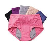 Leakproof Underwear for Women Incontinence, Reusable Underwear for Urinary Incontinence Pants, Plus Size Adult Women Panties, 6 Pack, High Waist Cotton