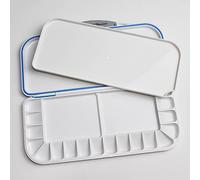 Leakproof Watercolor Palette 18-Wells with Two Additional Spacious Mixing Areas, Blue Folding Peel-Off Palette for Watercolor, Gouache, Acrylic Paint