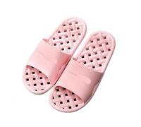 Leaky Slippers Bathroom Bathing Simple Men's and Women's Home Indoor Massage Sandals and Featured Beach(Pink,36-37)