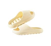 Leaky Slippers Hotel Bathroom Bath Special Slippers Women's Summer Indoor Home Couple Non-slip Water Leakage Cool For Home(Light Yellow,38-39)