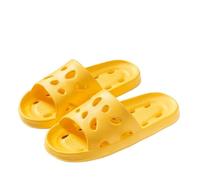 Leaky Slippers Slippers Bathroom For Women To Take A Shower Leak Water And Not Smell Hotel Shoes Indoor Non Slip Hall EVA Sandals For Home(Yellow,40-41)