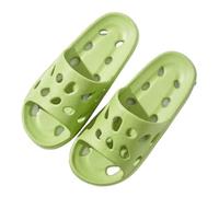 Leaky Slippers Summer Men Shower Slippers Slides Bathroom Leaking Non-Slip Indoor House Thick Bottom Hole Flip Flops Women Quick-Drying Slipper For Home(Green,38)