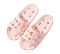 Leaky Slippers Summer Men Shower Slippers Slides Bathroom Leaking Non-Slip Indoor House Thick Bottom Hole Flip Flops Women Quick-Drying Slipper For Home(Pink,38)