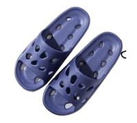 Leaky Slippers Summer Men Shower Slippers Slides Bathroom Leaking Non-Slip Indoor House Thick Bottom Hole Flip Flops Women Quick-Drying Slipper For Home(Blue,40)