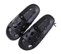 Leaky Slippers Summer Men Shower Slippers Slides Bathroom Leaking Non-Slip Indoor House Thick Bottom Hole Flip Flops Women Quick-Drying Slipper For Home(Black,40)