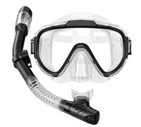 Lealinga Snorkel Set Adults Snorkel Mask Anti-Fog Panoramic View Diving Mask Dry Top Snorkel Kit with Travel Bag Diving Set for Snorkeling Scuba Diving Swimming Travel