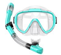 Lealinga Snorkel Set Adults Snorkel Mask Anti-Fog Panoramic View Diving Mask Dry Top Snorkel Kit with Travel Bag Diving Set for Snorkeling Scuba Diving Swimming Travel