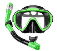 Lealinga Snorkel Set Adults Snorkel Mask Anti-Fog Panoramic View Diving Mask Dry Top Snorkel Kit with Travel Bag Diving Set for Snorkeling Scuba Diving Swimming Travel