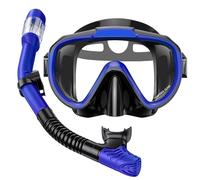 Lealinga Snorkel Set Adults Snorkel Mask Anti-Fog Panoramic View Diving Mask Dry Top Snorkel Kit with Travel Bag Diving Set for Snorkeling Scuba Diving Swimming Travel