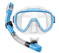 Lealinga Snorkel Set Adults Snorkel Mask Anti-Fog Panoramic View Diving Mask Dry Top Snorkel Kit with Travel Bag Diving Set for Snorkeling Scuba Diving Swimming Travel