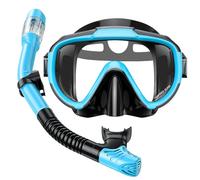 Lealinga Snorkel Set Adults Snorkel Mask Anti-Fog Panoramic View Diving Mask Dry Top Snorkel Kit with Travel Bag Diving Set for Snorkeling Scuba Diving Swimming Travel