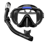 Lealinga Snorkel Set Adults Snorkel Mask Anti-Fog Panoramic View Diving Mask Dry Top Snorkel Kit with Travel Bag Diving Set for Snorkeling Scuba Diving Swimming Travel