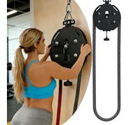 lealovengzh Endless Rope Trainer& 5-30kg Adjustable Resistance Pulley Cable Machinefor Home Gym - 14ft Climbing Rope Machine with Adjustable Resistance for Full Body Workout & Strength Training Black