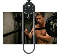 lealovengzh Endless Rope Trainer | Portable Hanging Pulley System - Adjustable Resistance Cable Machine | Strength Training Cable Machine for Gym, Home & Outdoor-for Grip, Arms & Back Black