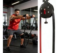 lealovengzh Endless Rope Trainer&Resistance Trainer Machine for Home Gym - 14ft Climbing Rope Machine with Adjustable Resistance for Full Body Workout & Strength Training Red