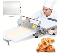 lealovengzh Folding Dough Sheeter | Sheeter Board Manual Dough Roller Machine | Stainless Steel Counter Top Dough Sheeter| Commercial Manual Dough Sheeter Rolling Pins -Adjustable Thickness B