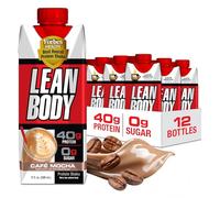 Lean Body Ready-to-Drink Protein Shake, 40g Protein, Gluten Free, 22 Vitamins & Minerals, (Recyclable Carton & Lid - Pack of 12) LABRADA (Café Mocha)