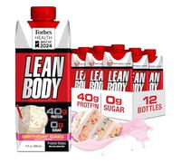 Lean Body Ready-to-Drink Protein Shake, 40g Protein, Whey Blend, 0 Sugar, Gluten Free, 22 Vitamins & Minerals, (Recyclable Carton & Lid - Pack of 12) LABRADA (500 ml (Pack of 12), Birthday Cake)