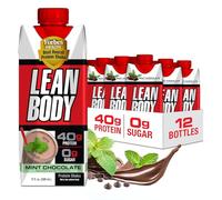Lean Body Ready-to-Drink Protein Shake, 40g Protein, Whey Blend, 0 Sugar, Gluten Free, 22 Vitamins & Minerals, (Recyclable Carton & Lid - Pack of 12) LABRADA (Mint Chocolate)