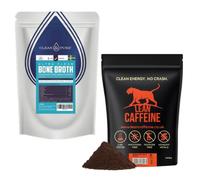 Lean Caffeine Decaf Ground Coffee 908g & Super Cal Bone Broth Powder 400g Bundle | Swiss Water Decaf Low Acid Coffee & Grass-Fed Beef Protein | Lab Tested Supplements