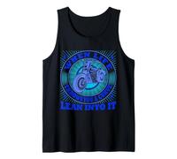 Lean Into The Curve Biker Motorcycle Rider Retro Design Tank Top