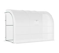 Outsunny 300 X 150 X 213 Plant Greenhouse Garden Nursery W/ Cover Window, White