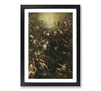 Leandro Jacopo Bassano Last Judgement Framed Print | A2 Black Framed Wall Art | Ready to Hang | Modern Nature Picture | Living Room Bedroom Lounge Office
