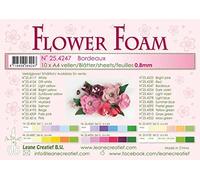 Leane Creatief A4 0.8mm Flower Foam Sheets 10pcs - Bordeaux
