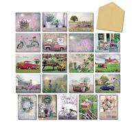 Leanin' Tree, Country Daydreams, Greeting Cards Assortment Box, Assorted Cards with Envelopes All Occasion, (20 Assorted Cards, 22 Colorful Envelopes)