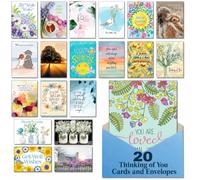 Leanin' Tree, Words of Hope and Healing, Greeting Cards Assortment Box, Get Well Cards, Thinking of You Cards, Blank Cards (20 Cards, 22 Envelopes)