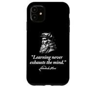Leaning Never Exhausts The Mind Leonardo da Vinci Quote Case for iPhone 11