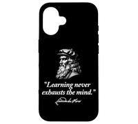 Leaning Never Exhausts The Mind Leonardo da Vinci Quote Case for iPhone 16