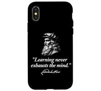 Leaning Never Exhausts The Mind Leonardo da Vinci Quote Case for iPhone X/XS