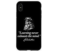 Leaning Never Exhausts The Mind Leonardo da Vinci Quote Case for iPhone XS Max